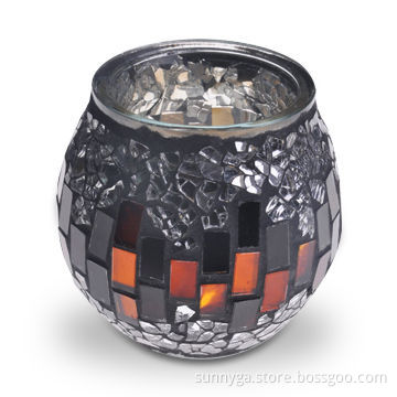 Glass Mosaic Craft with 95mm Top/Bottom Diameter and Height